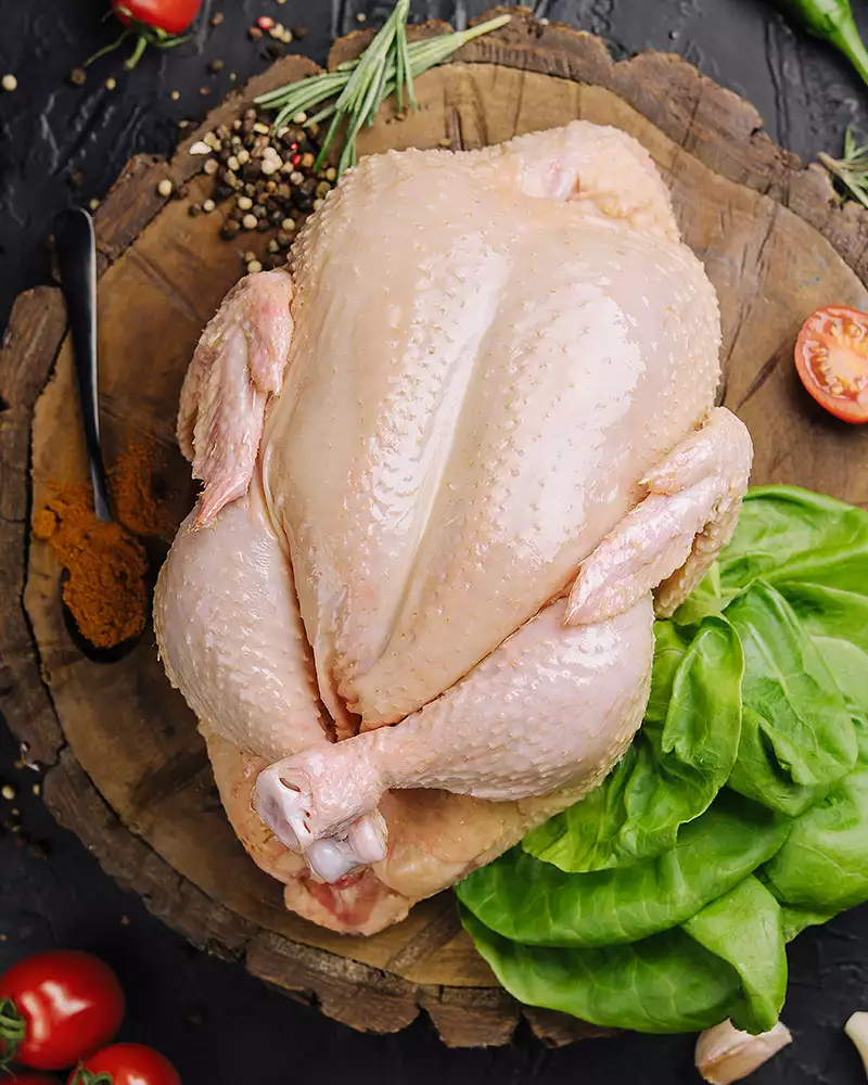 Poulet prêt a cuire